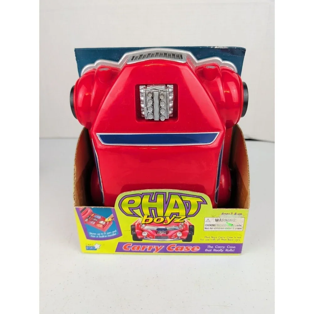 Vintage 2003 Phat Boyz RARE Red Carrying Case Holds 9 Diecast Cars Toys
